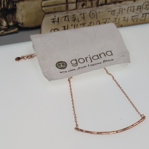 Gorjana Rose Gold Taner Bar Necklace - Picture 1 of 5